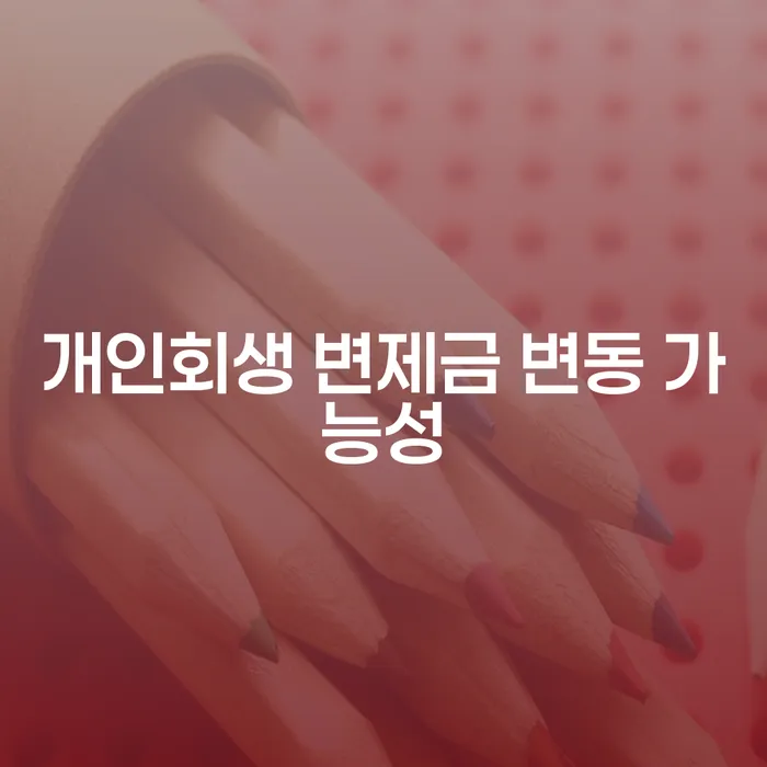 개인회생 변제금 변동 가능성, 어떻게 대처해야 할까요?