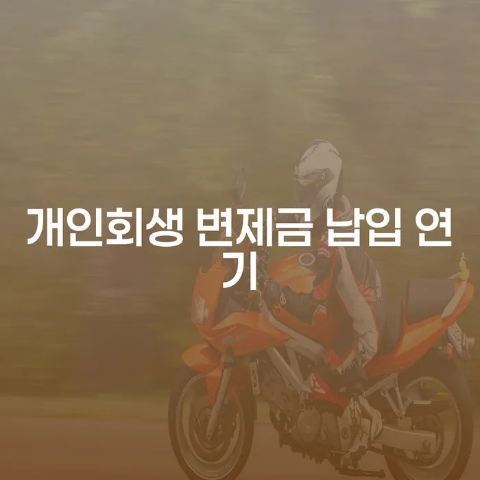 개인회생 변제금 납입 중 연기, 어떻게 해야 할까요?