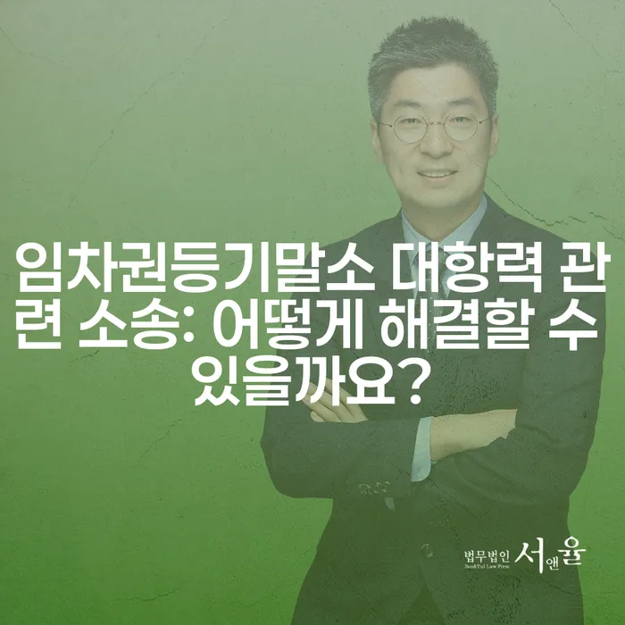 임차권등기말소 대항력 관련 소송: 어떻게 해결할 수 있을까요?