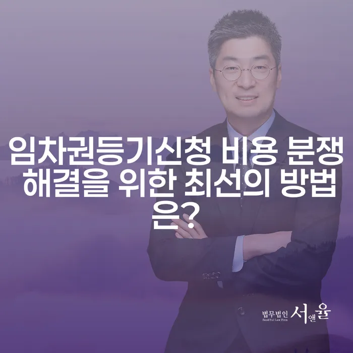 임차권등기신청 비용 분쟁 해결을 위한 최선의 방법은?