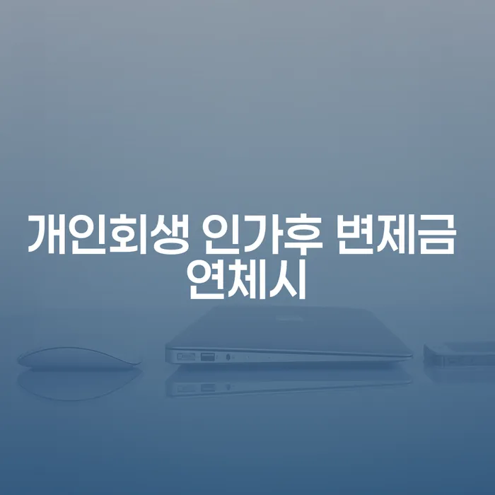 개인회생 인가 후 변제금 연체 시 어떻게 해야 할까요?
